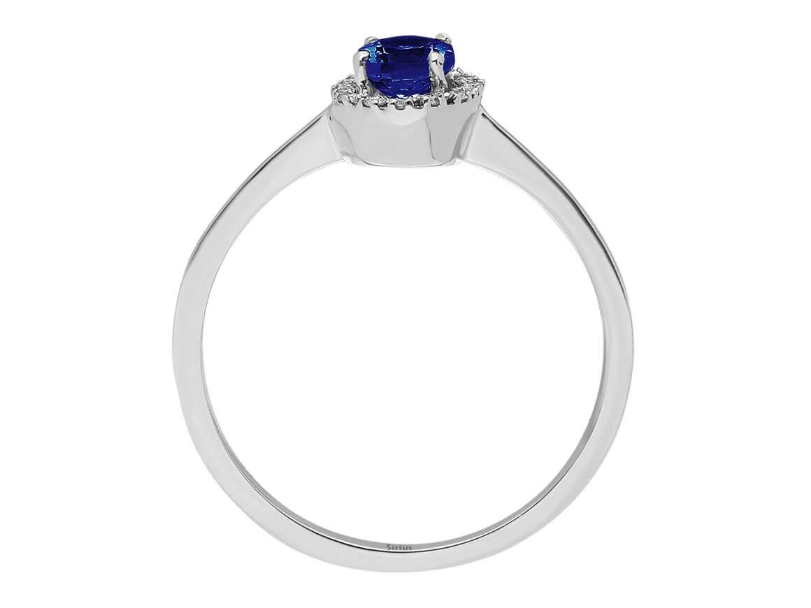 Bague Diamant et Saphir Ovale