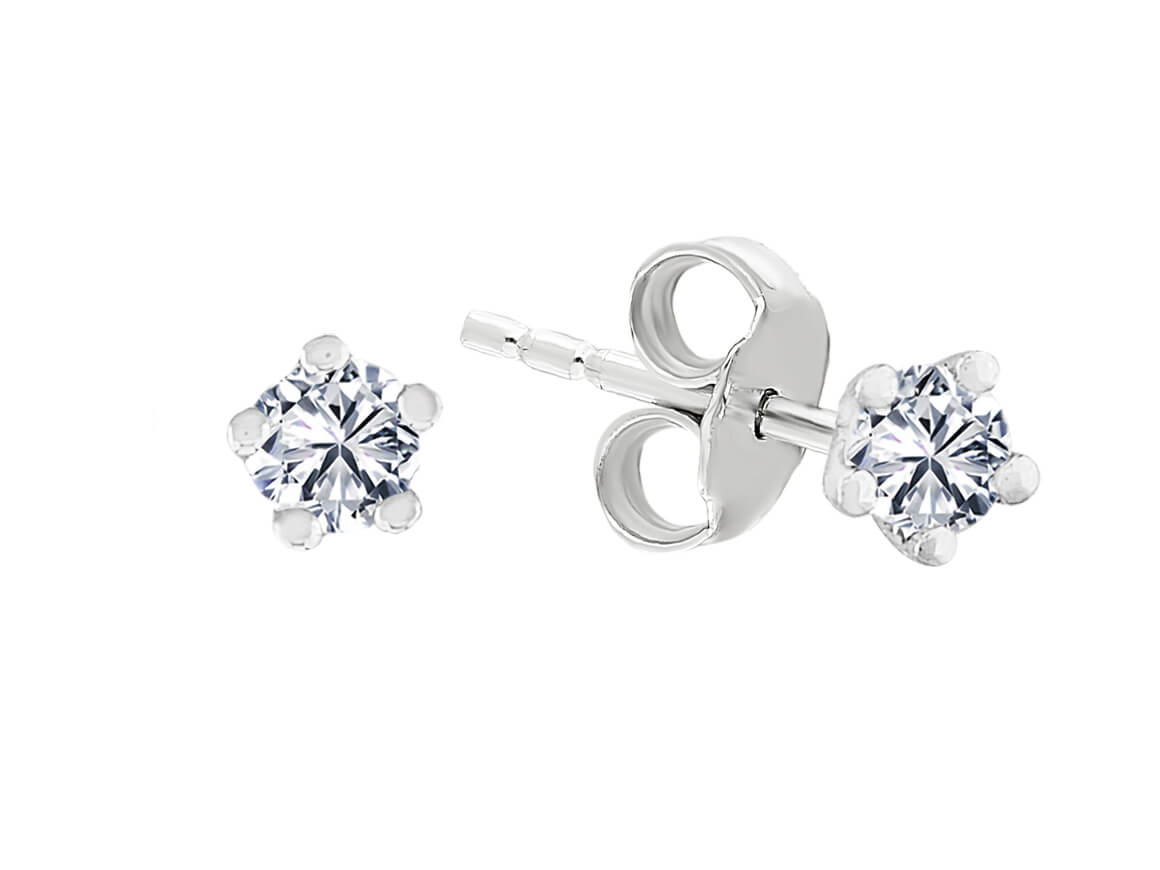 0.30 Carat Diamant Solitaire Ohrstecker