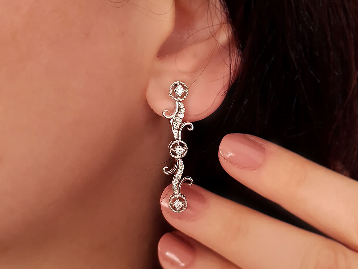 Boucles d'oreille en diamant