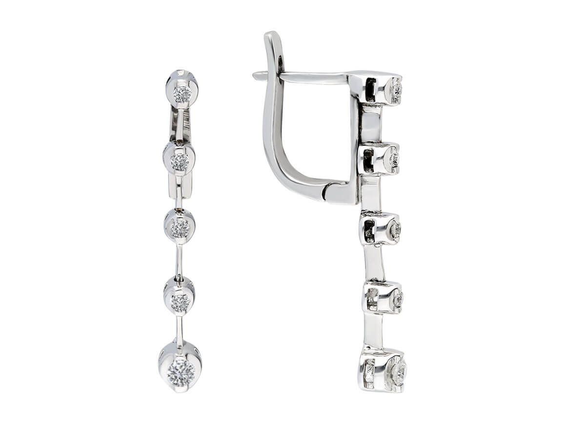 Boucles d'oreilles tennis diamants