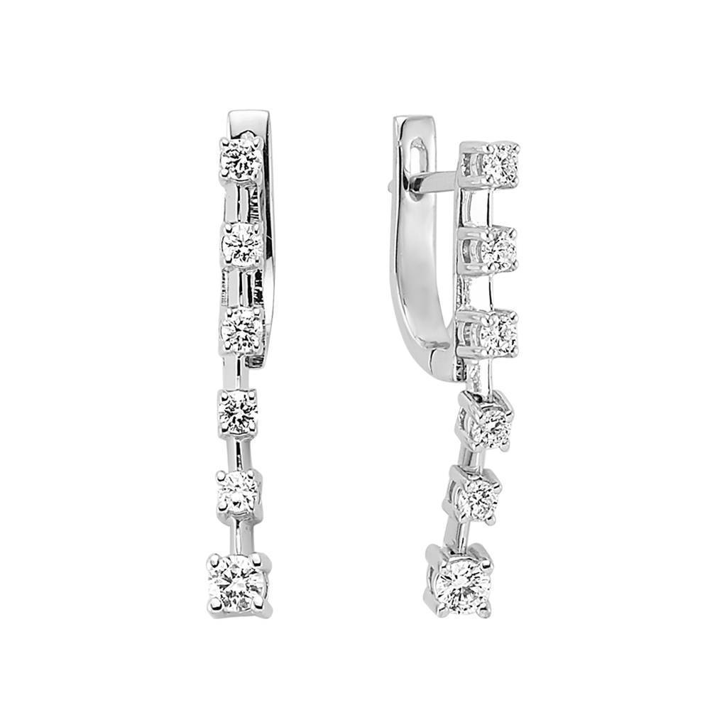 Boucles d'oreilles tennis diamants