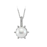 Diamond Pearl Necklace