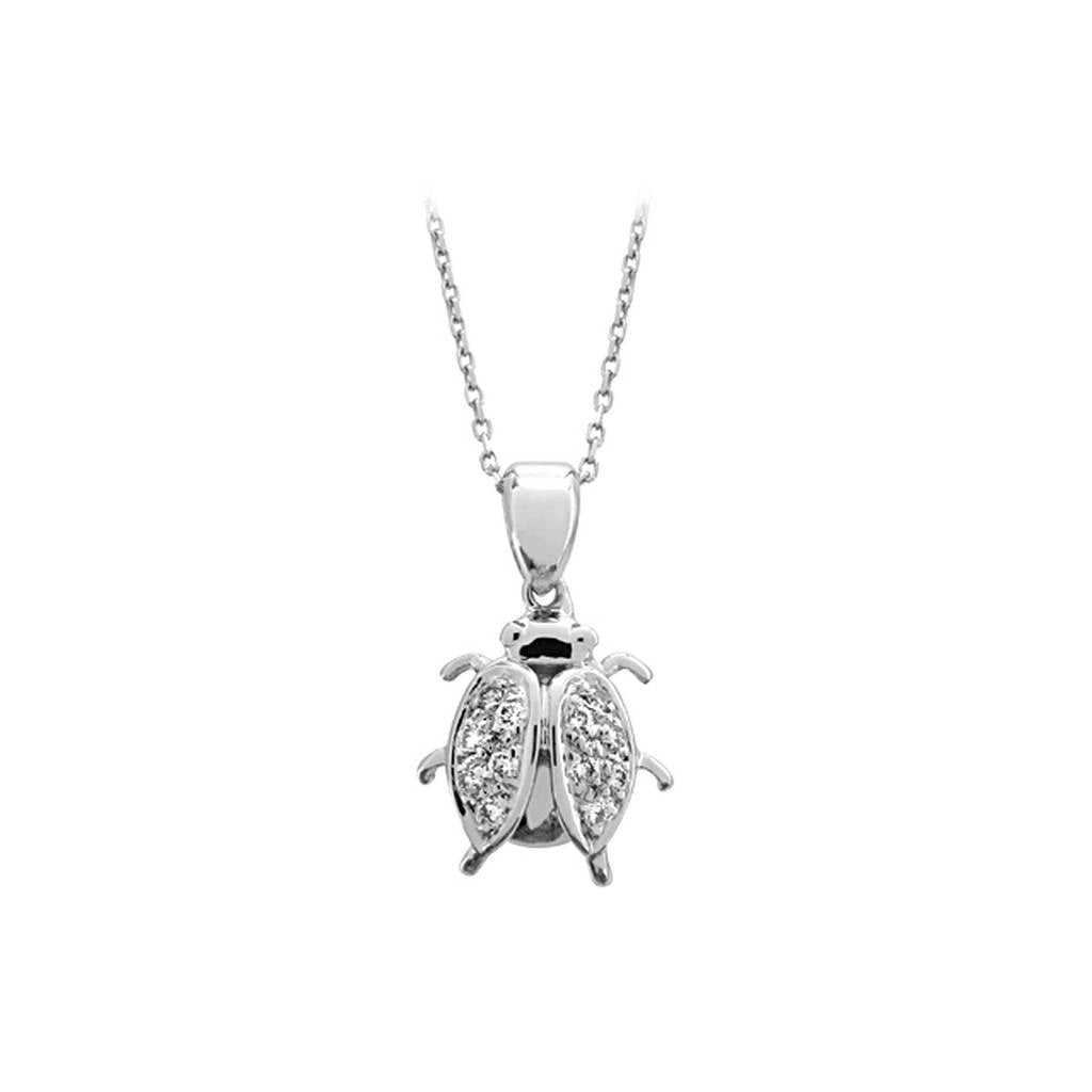 Diamond Ladybug Necklace
