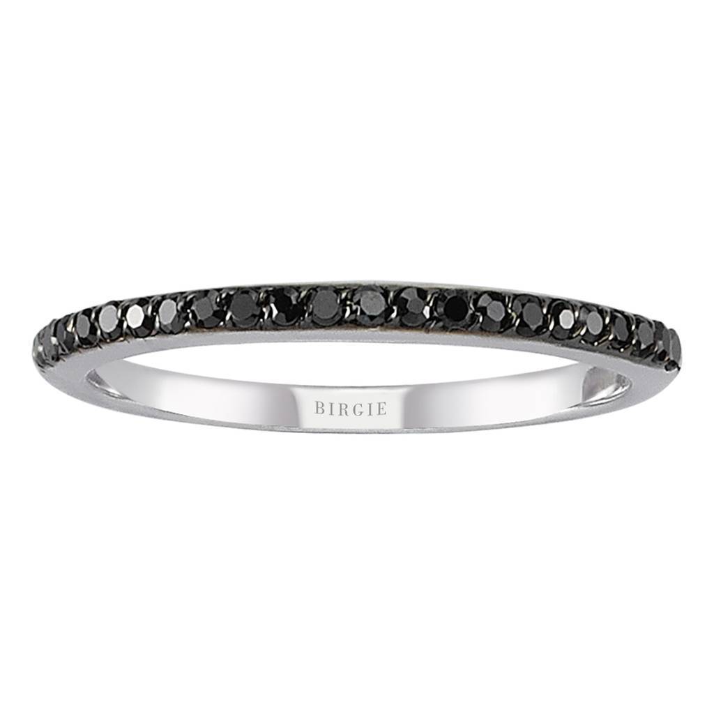Black Diamond Half Band Slim Eternity Ring