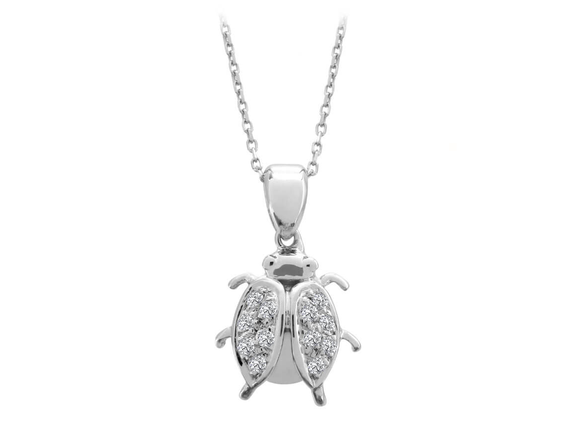 Diamond Ladybug Necklace