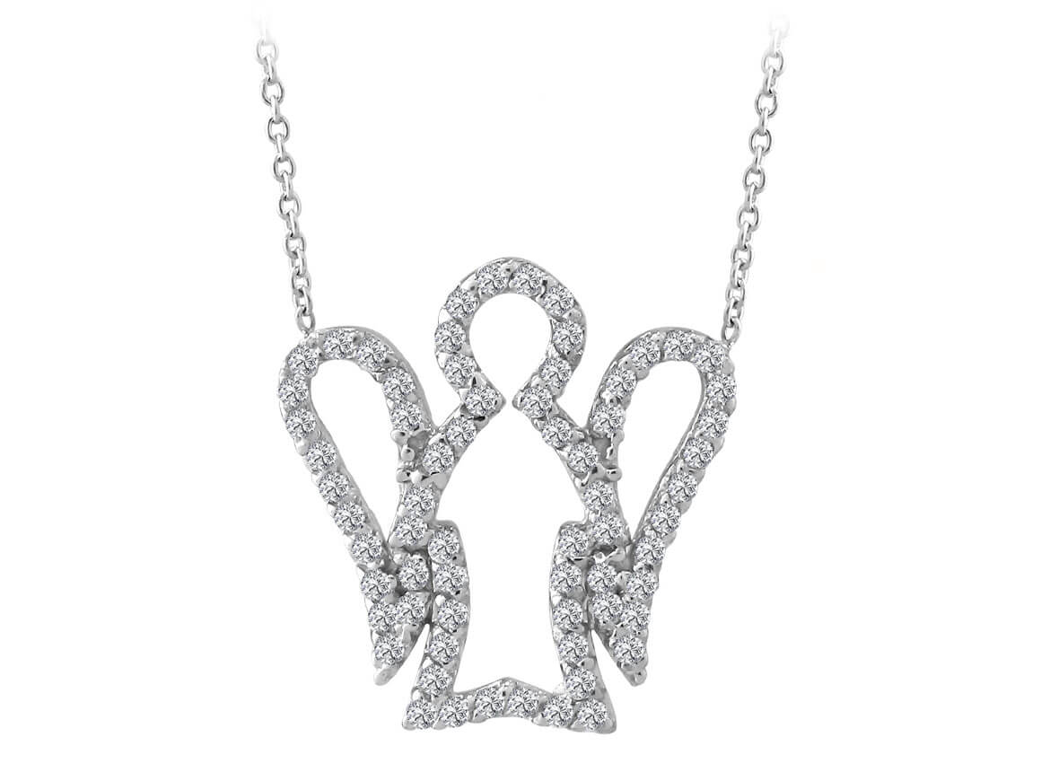 Collier ange diamant