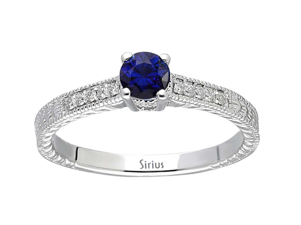Bague diamant et saphir