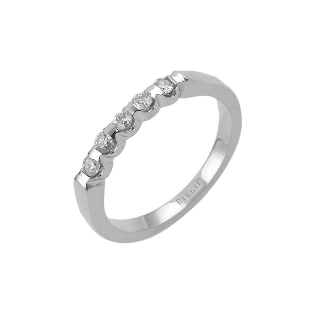 Alliance 5 pierres diamant 0,21 carat