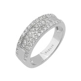 0.66 total carat diamond half round alliance