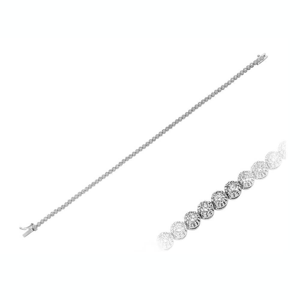 Bracelet tennis en diamant de 1,52 carat au total