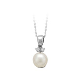 Diamond and pearl necklace