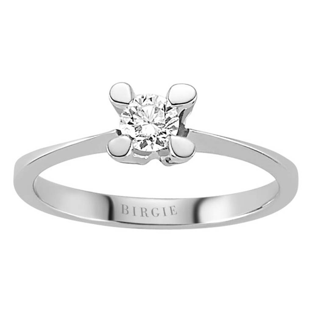 Bague solitaire diamant 0,21 carat