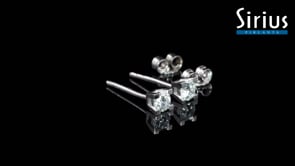 Boucles d'oreilles solitaires diamant 0,26 carat
