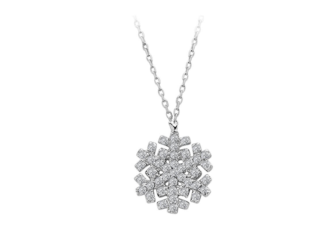 Diamond Snowflake Necklace