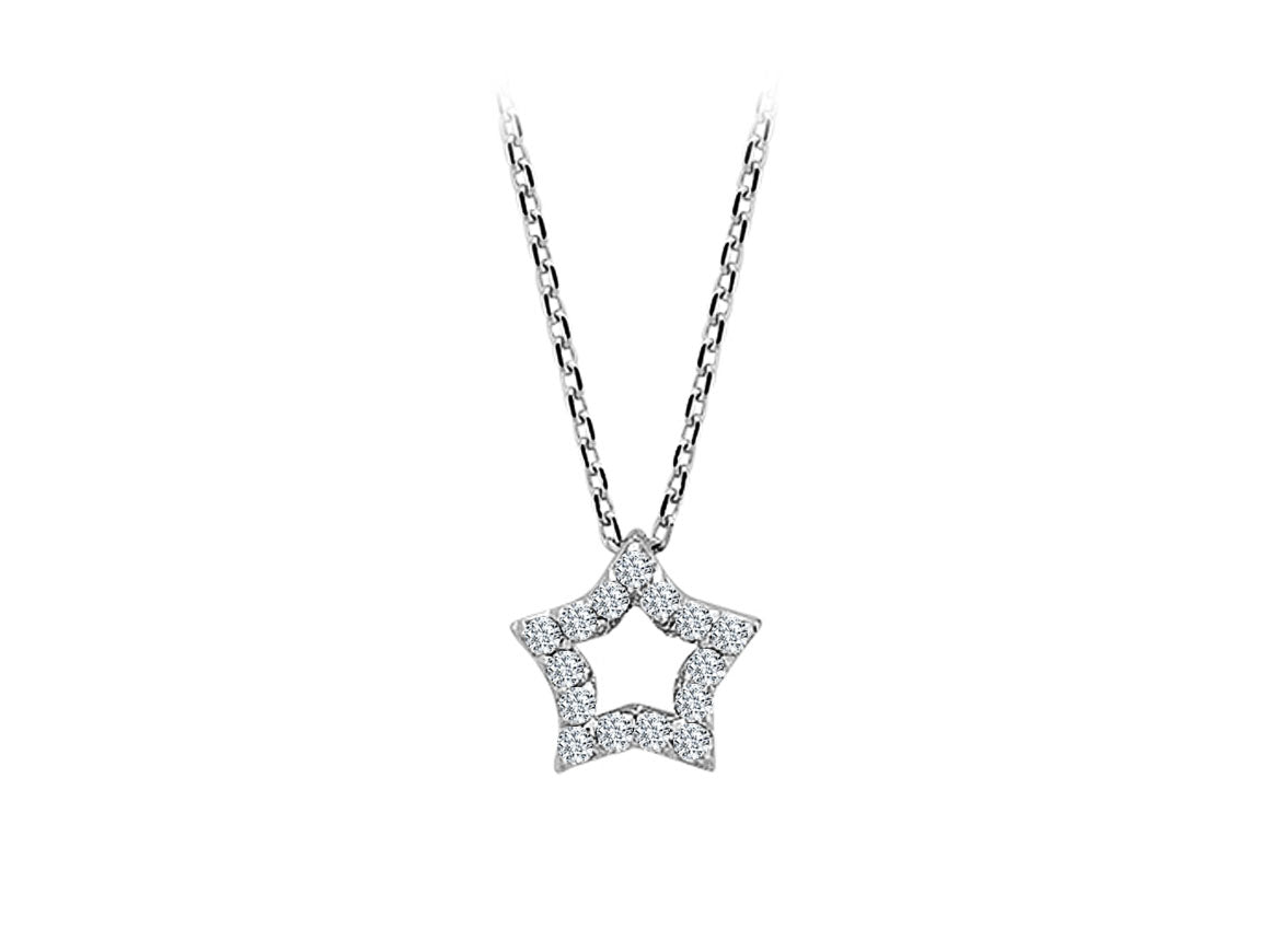 Collier étoile diamant