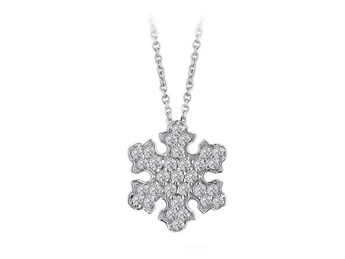 Diamond Snowflake Necklace