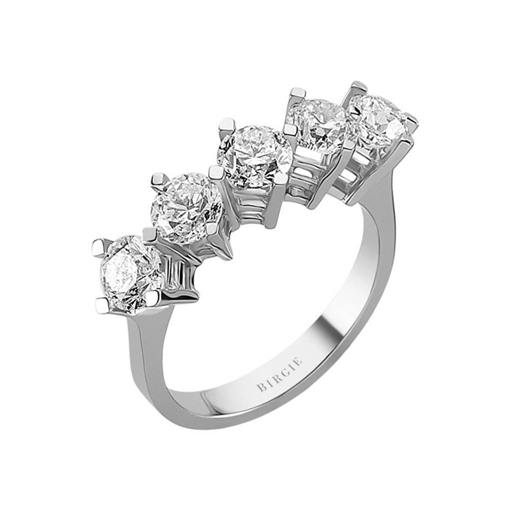 2.31Carat Diamond 5 Stone Engagement Ring