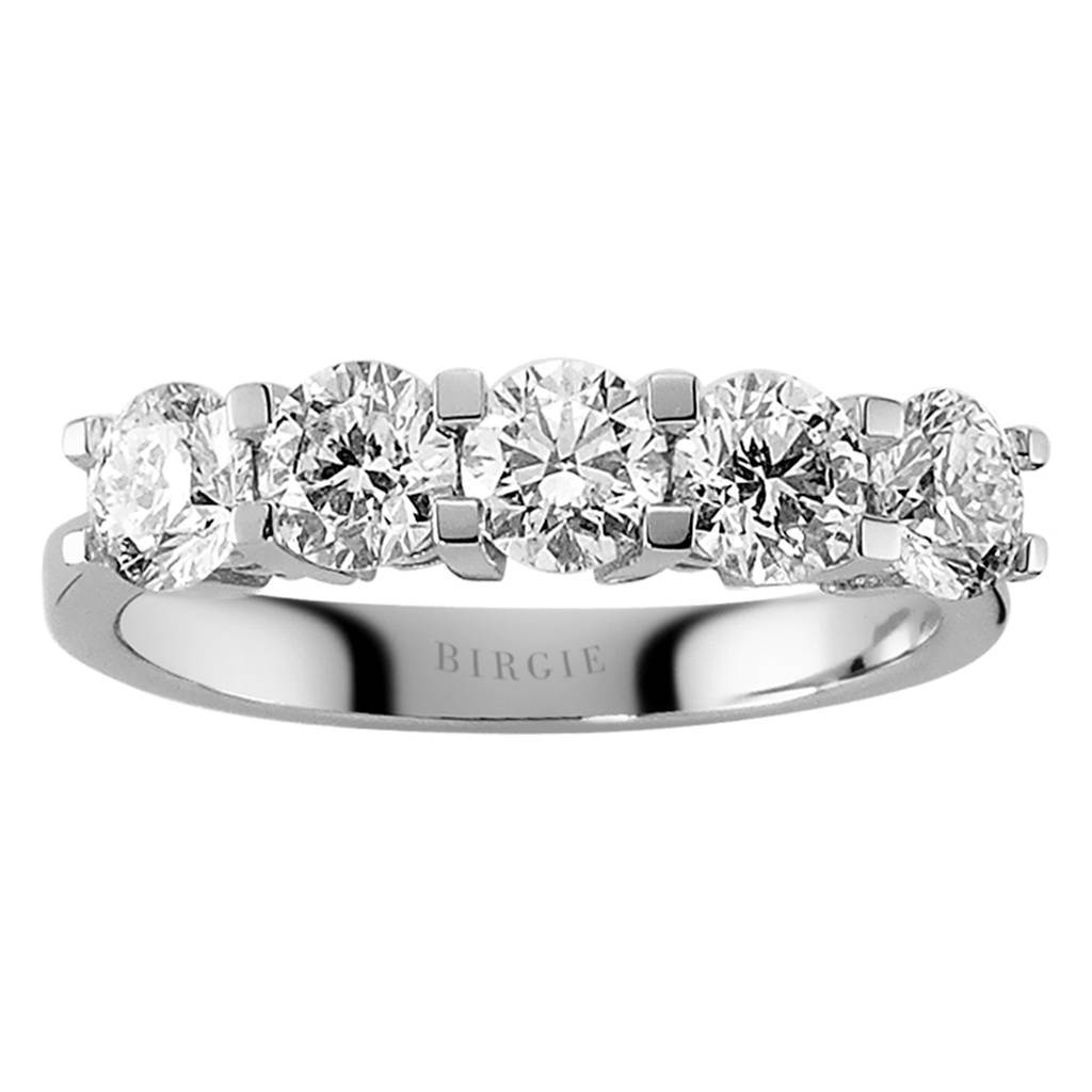 1.52 Carat Diamond 5 Stone Engagement Ring