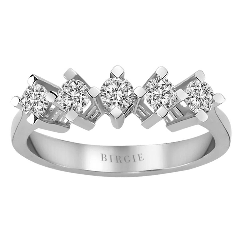 0.57 Carat Diamond 5 Stone Engagement Ring