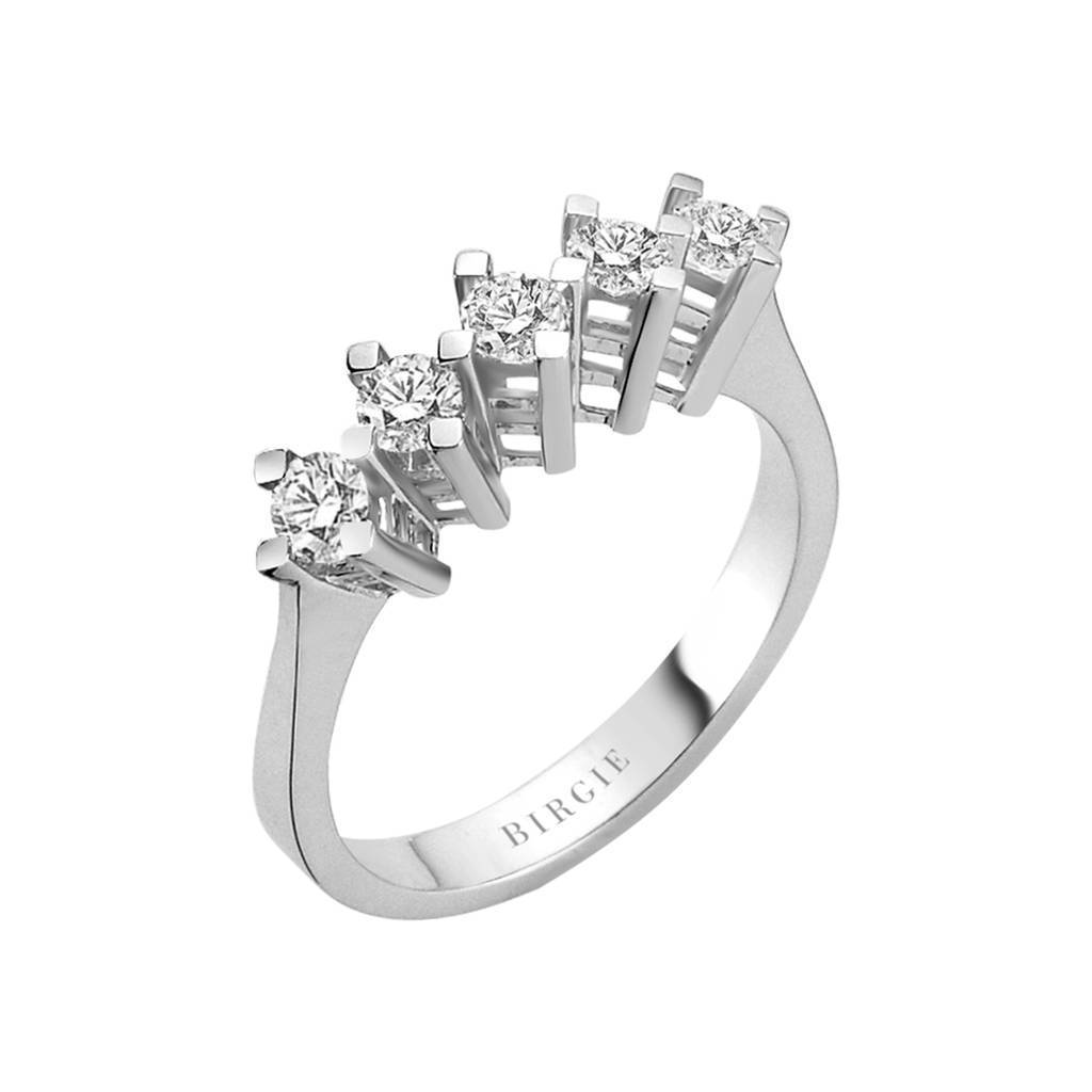 0.57 Carat Diamond 5 Stone Engagement Ring