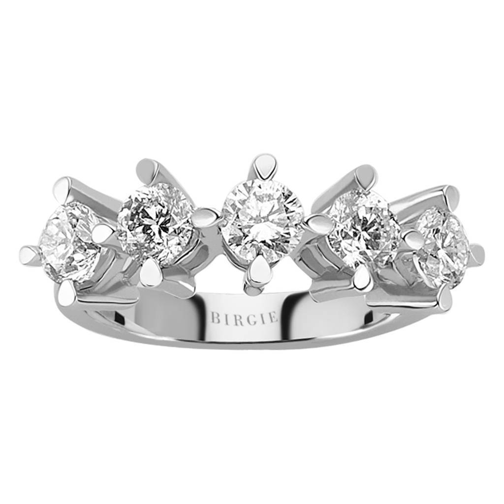 1.62 Carat Diamond 5 Stone Engagement Ring