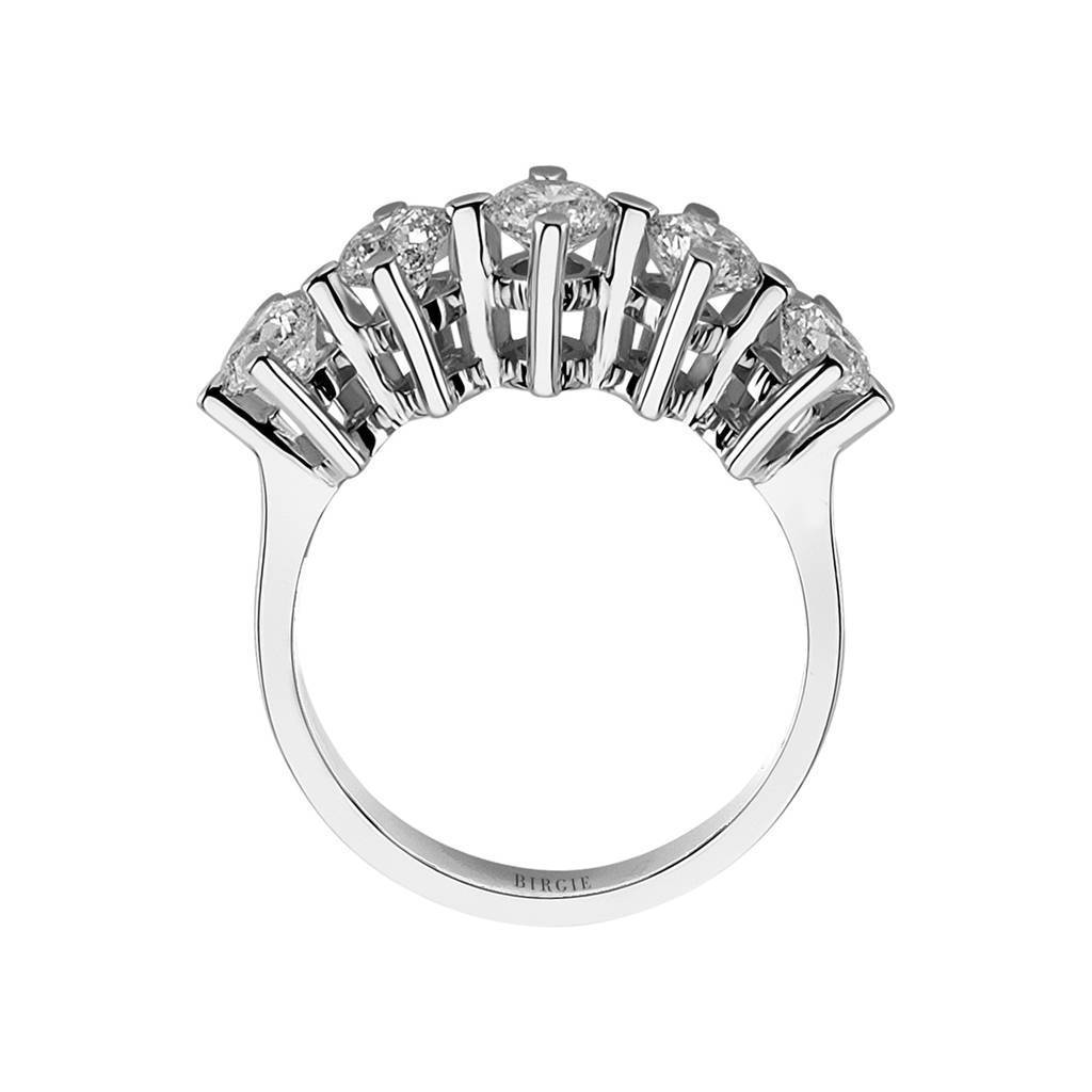 1.62 Carat Diamond 5 Stone Engagement Ring