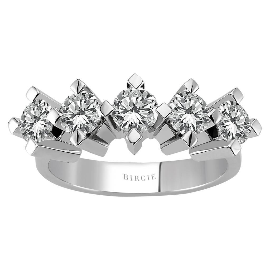 1.56 Carat Diamond 5 Stone Engagement Ring