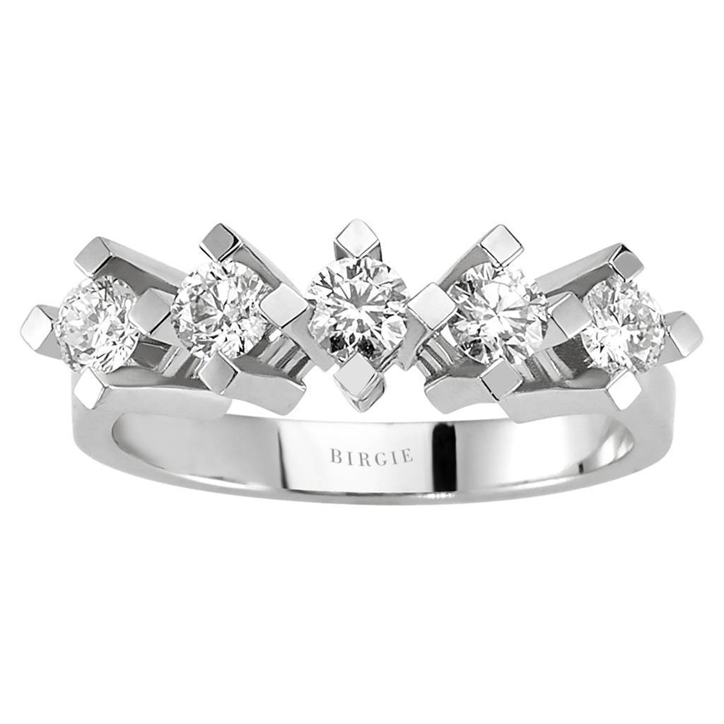 0.78 Carat Diamond 5 Stone Engagement Ring