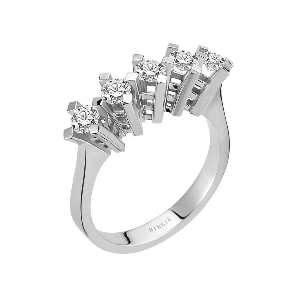 0.78 Carat Diamond 5 Stone Engagement Ring