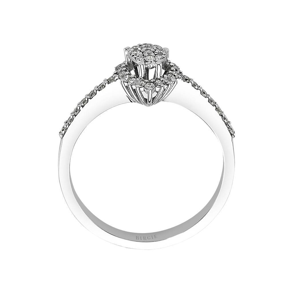 Diamond Drop Shape Entourage Ring