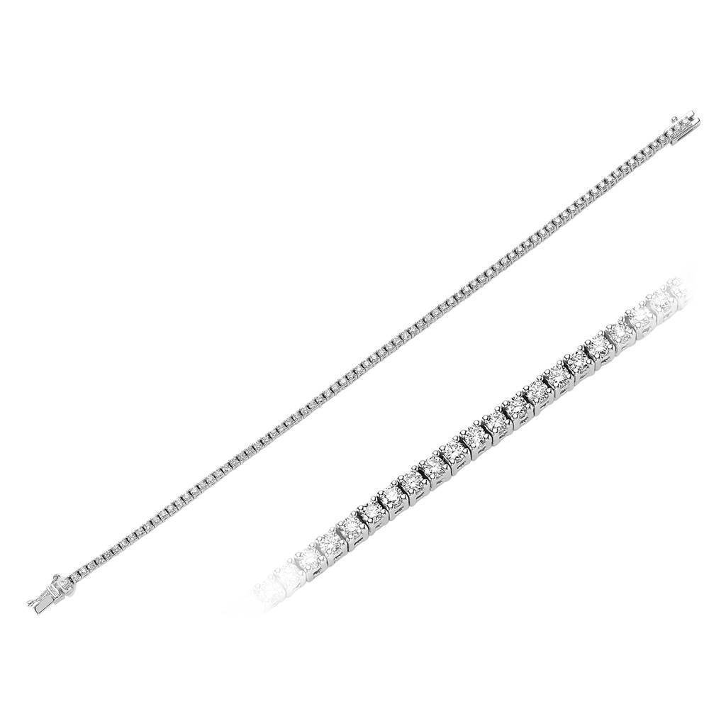 Bracelet tennis en diamant de 2,12 carats au total