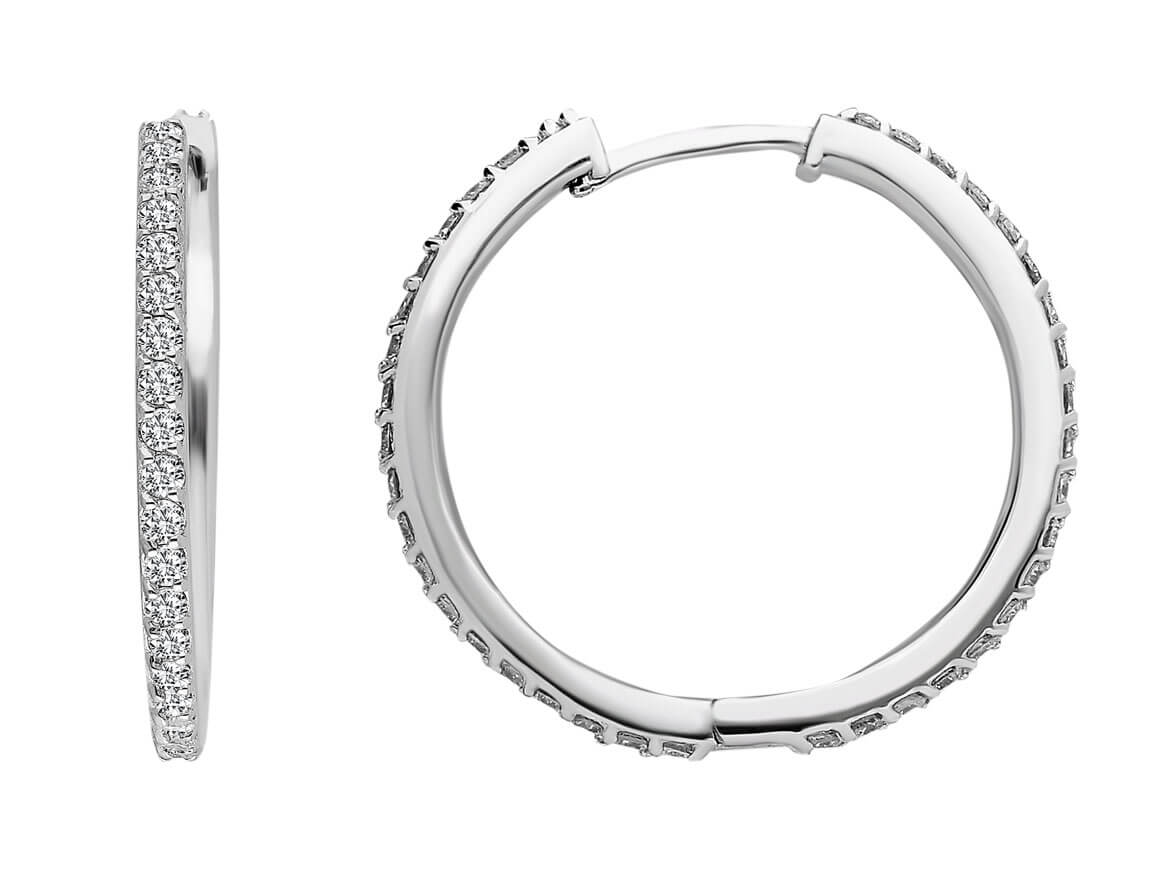 Boucles d'oreilles créoles diamant