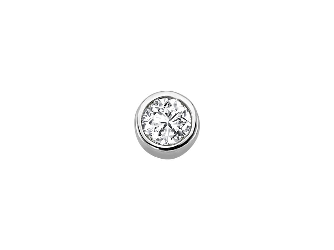Boucles d'oreilles à tige avec diamant solitaire de 0,18 carat pour hommes
