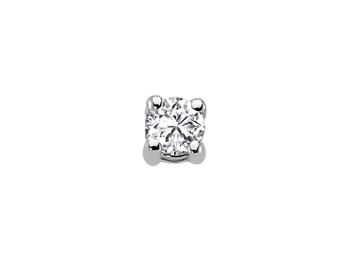 Boucles d'oreilles à tige avec diamant solitaire de 0,11 carat pour hommes