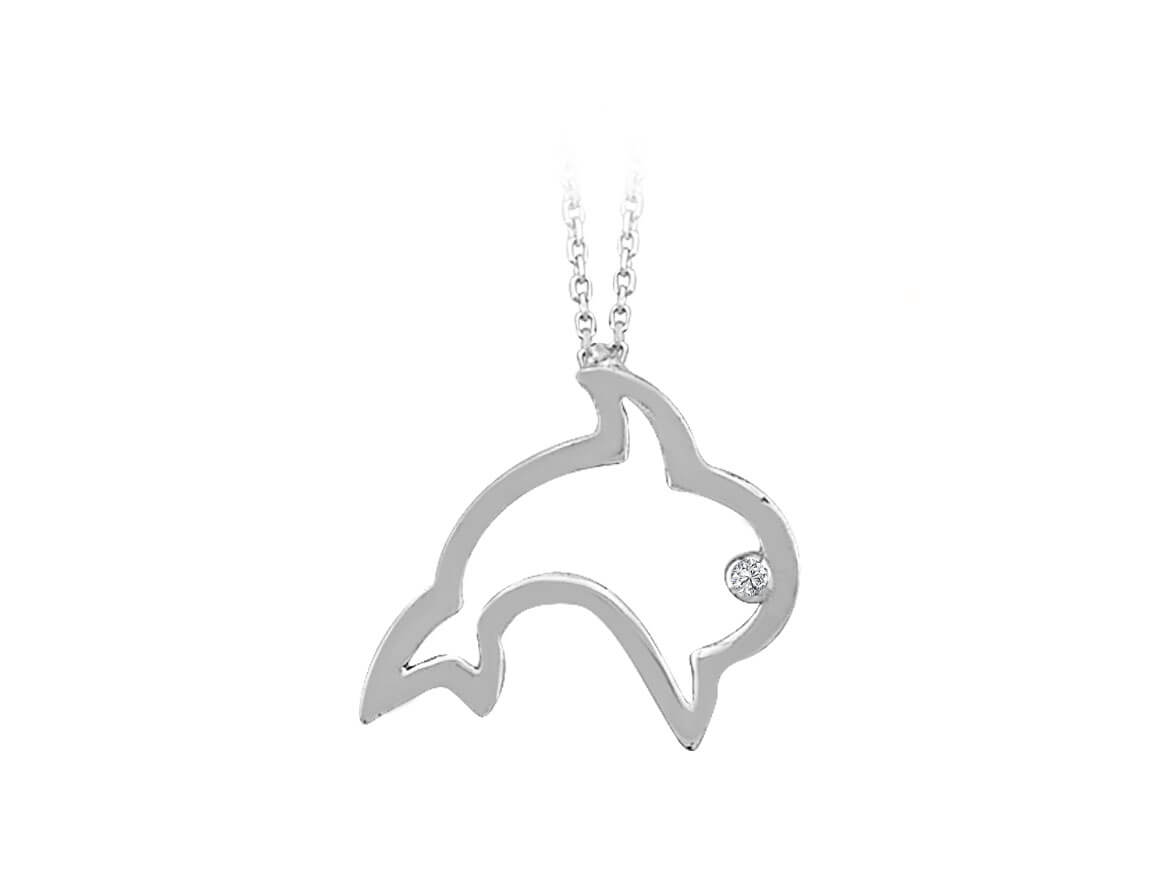 Collier dauphin diamant
