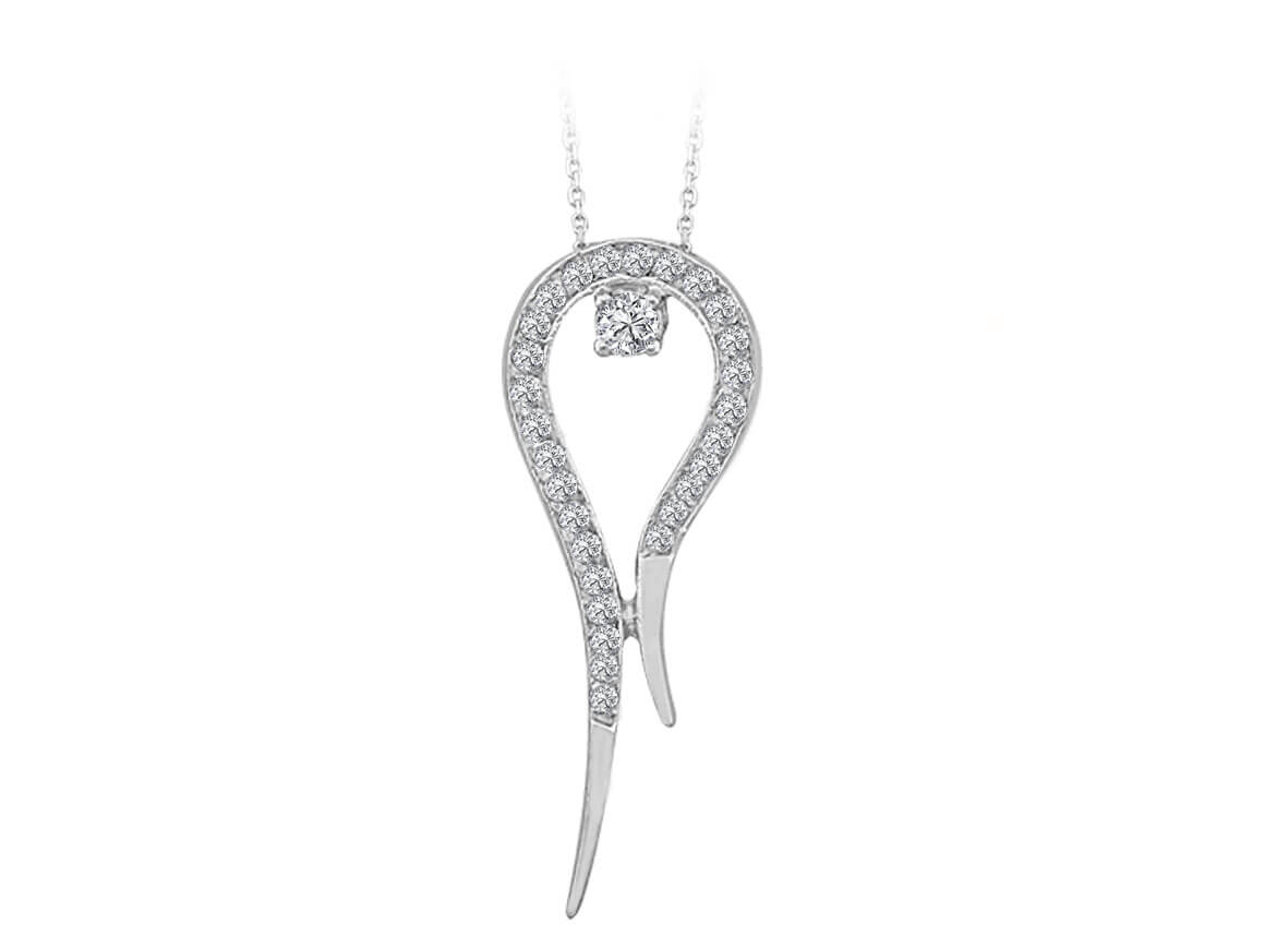 Collier tulipe diamant