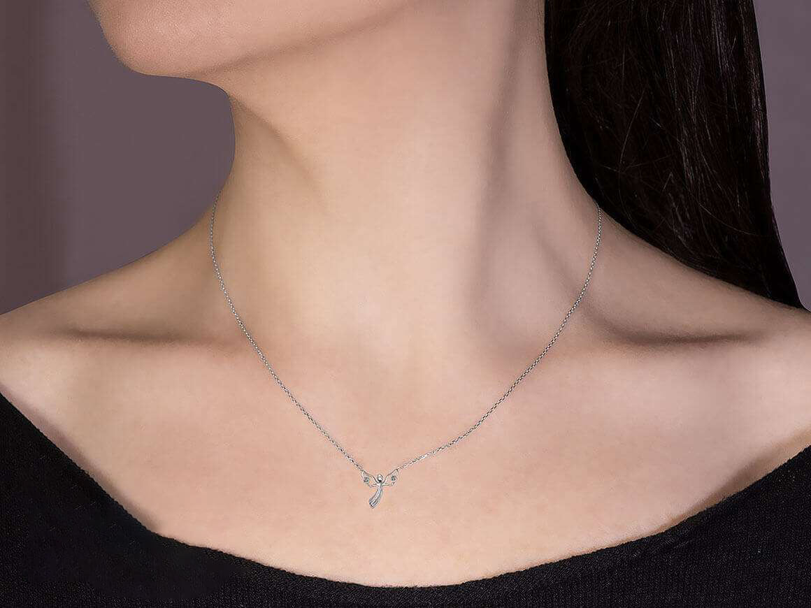 Collier ange diamant