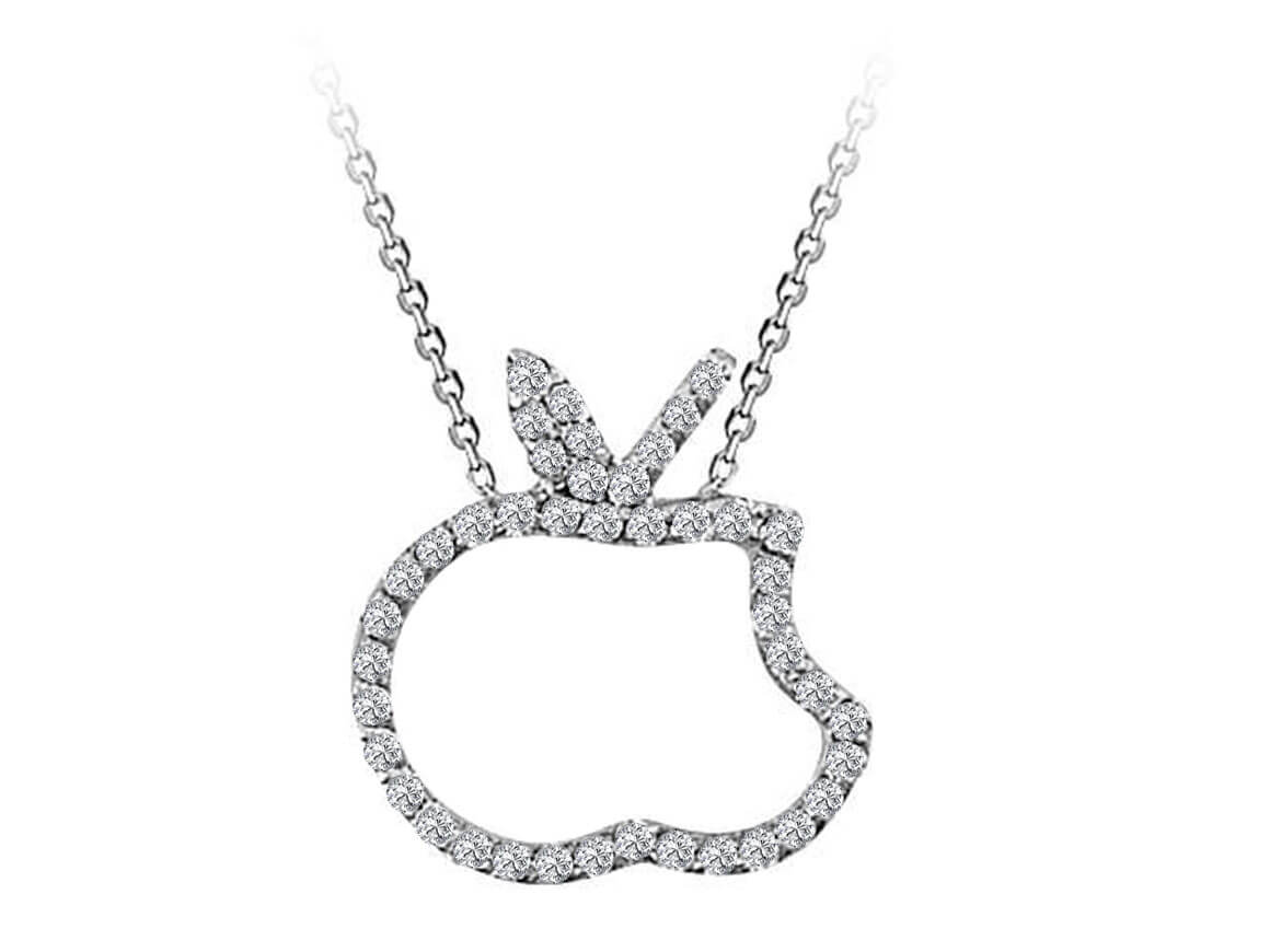 Collier pomme diamant