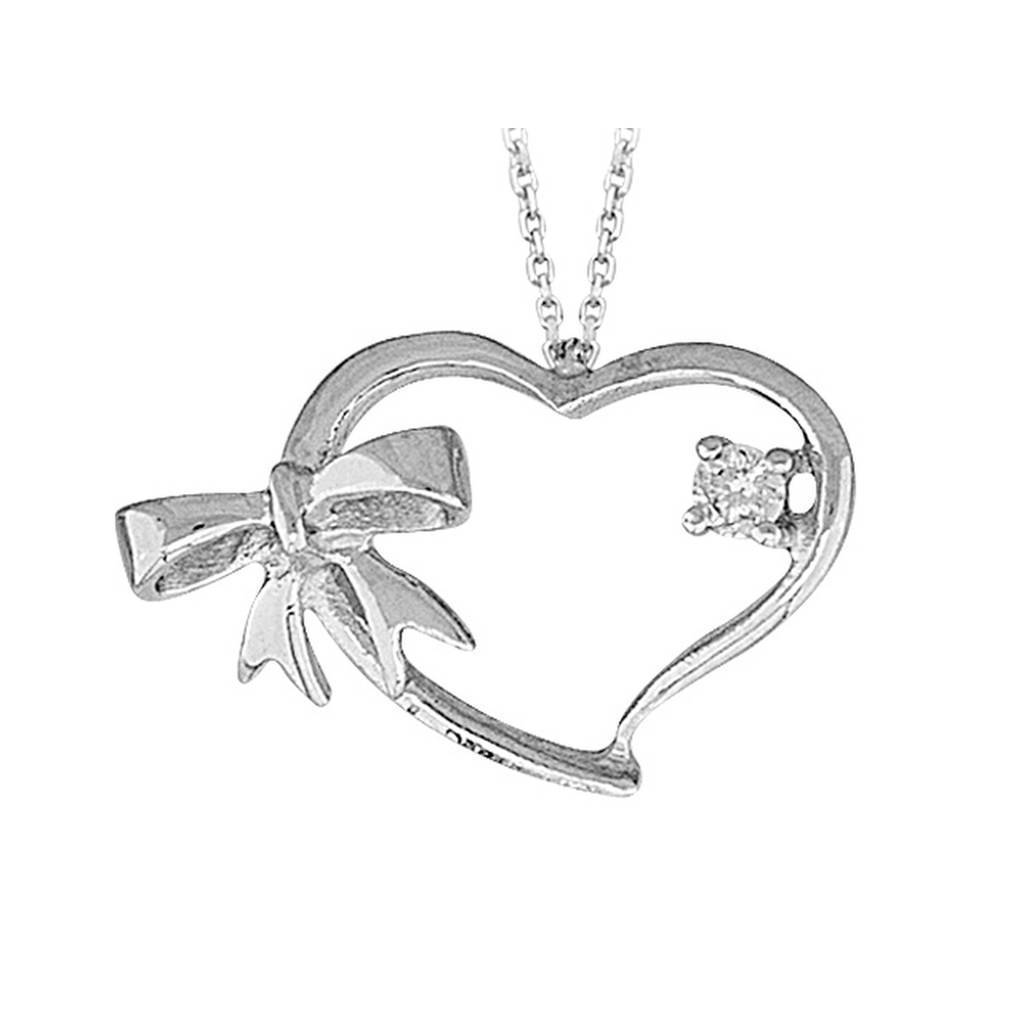 Collier coeur diamant