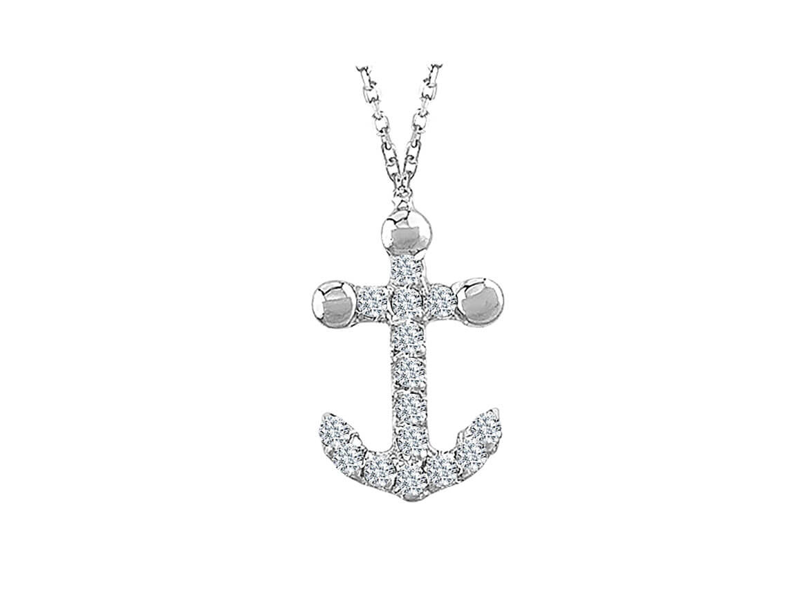 Collier Ancre Diamant