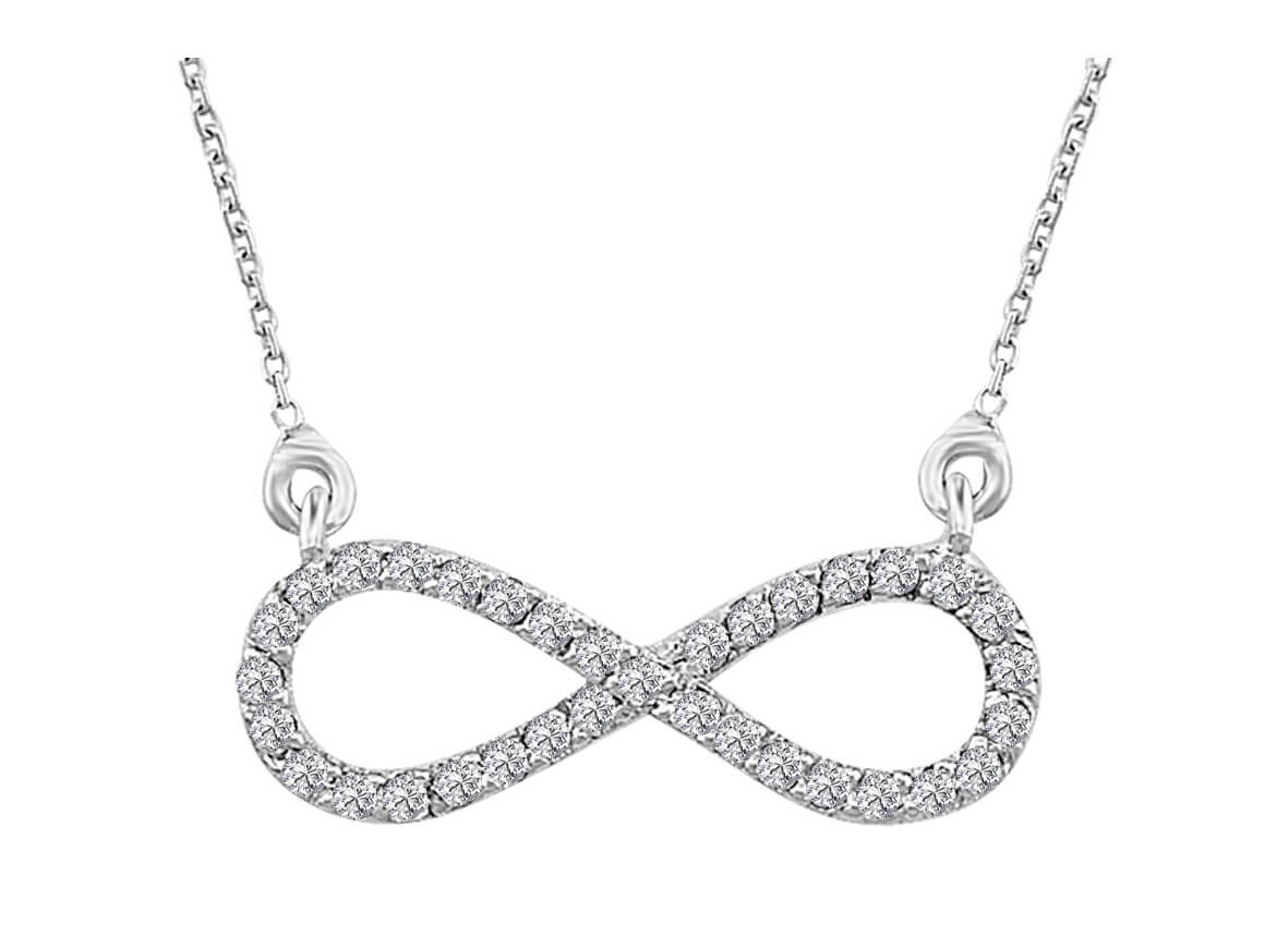 Diamond infinity necklace