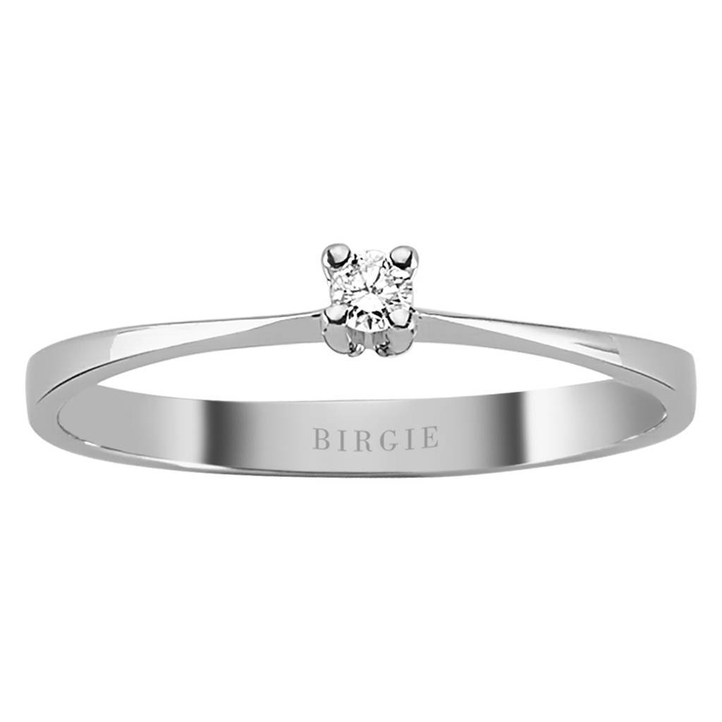 Bague solitaire diamant 0,05 carat