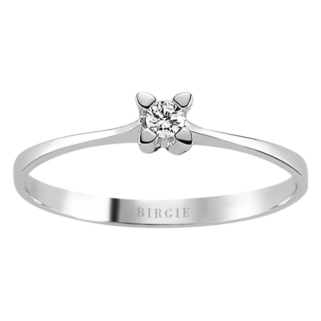 Bague solitaire diamant 0,06 carat