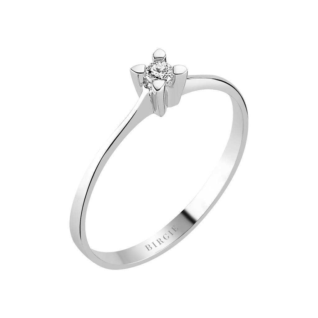 Bague solitaire diamant 0,06 carat