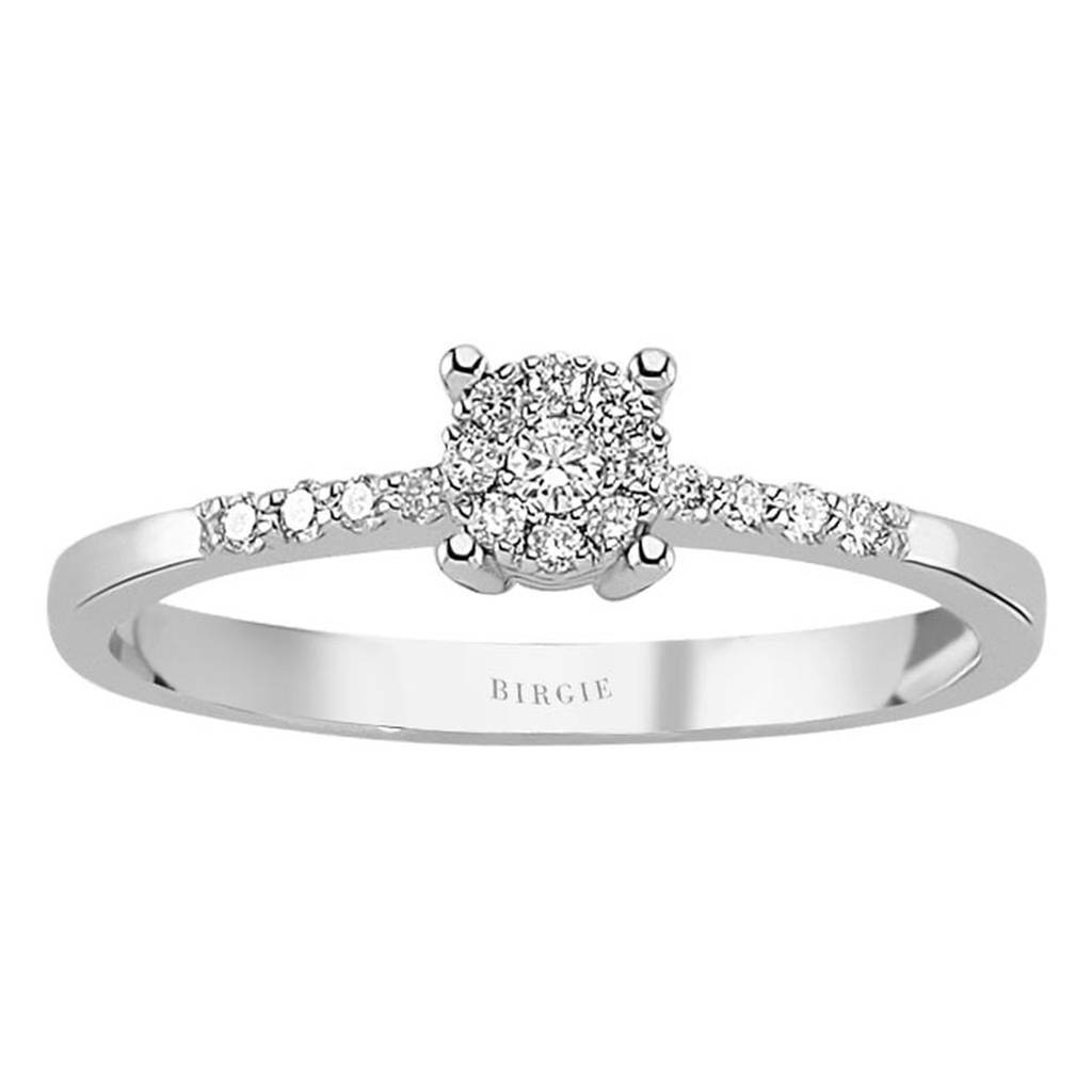 Bague de fiançailles en diamant de 0,15 carat au total