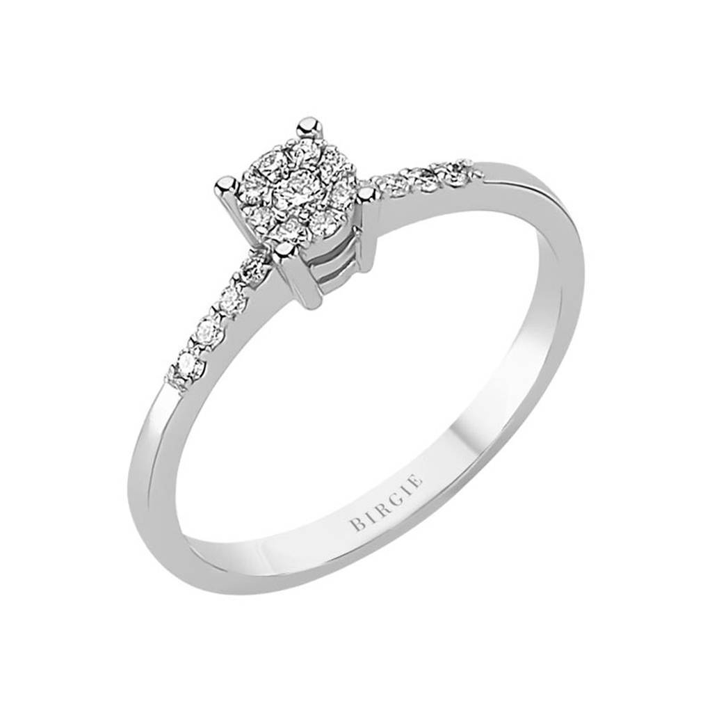 Bague de fiançailles en diamant de 0,15 carat au total