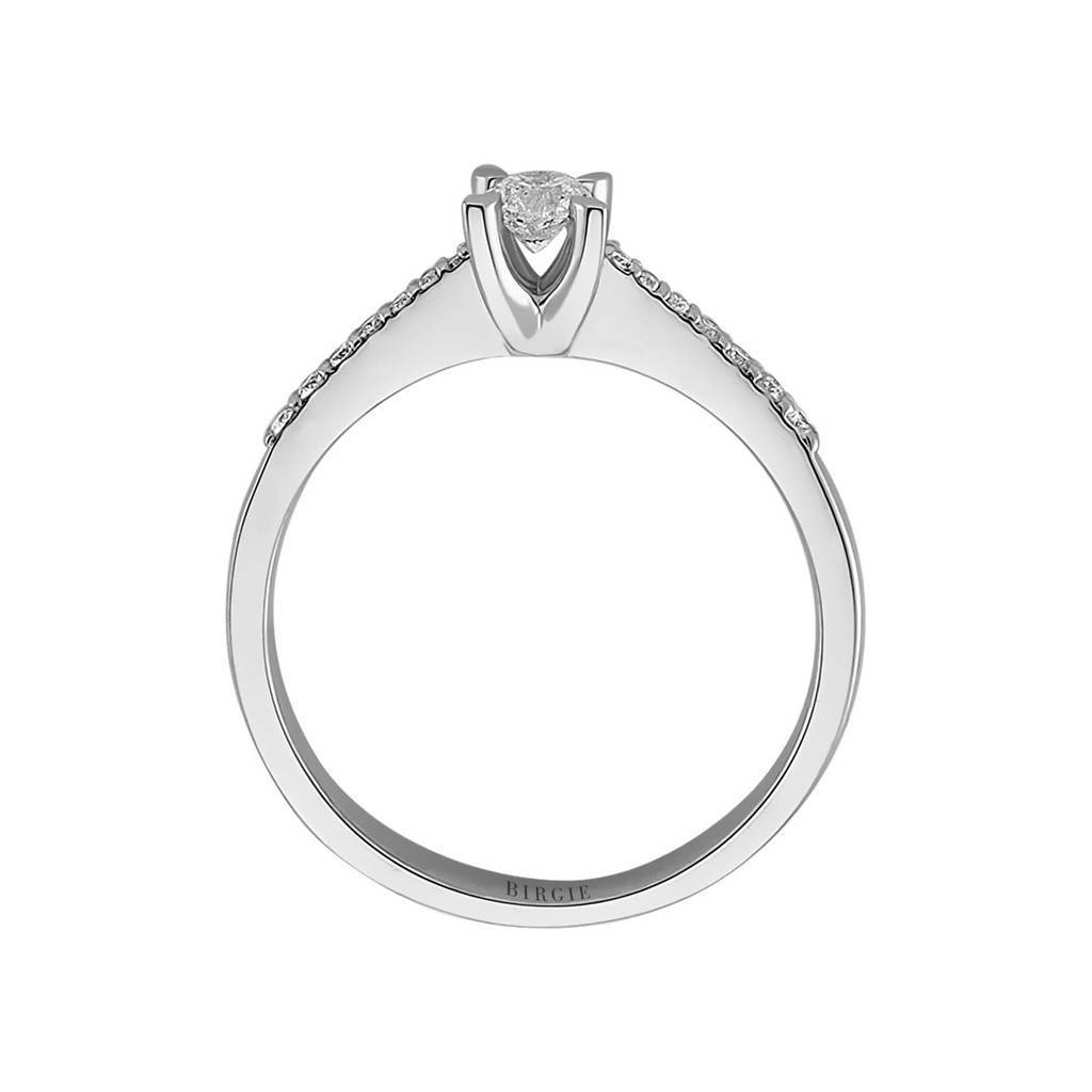 Bague de fiançailles halo de diamants total de 0,29 carat