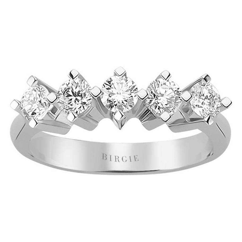 0.93 Carat Diamond 5 Stone Engagement Ring
