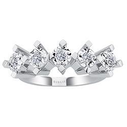 1.50 Carat Appearance Diamond 5 Stone Engagement Ring