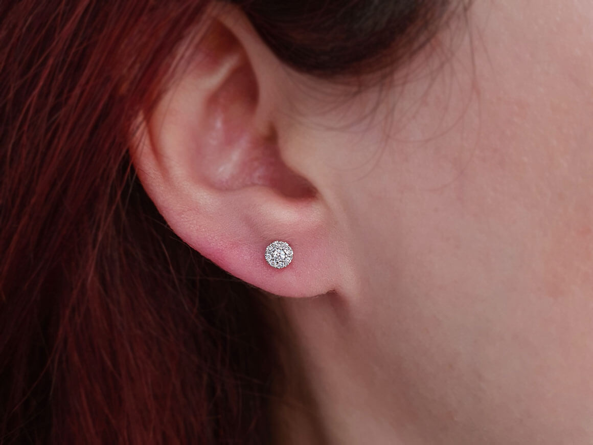Boucles d'oreilles solitaires effet diamant 0,60 carat